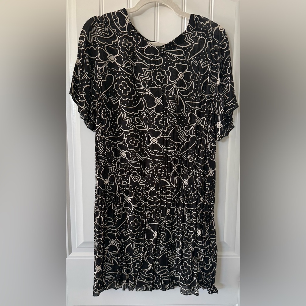 Gudrun Sjoden Black and Cream Patterned Tunic